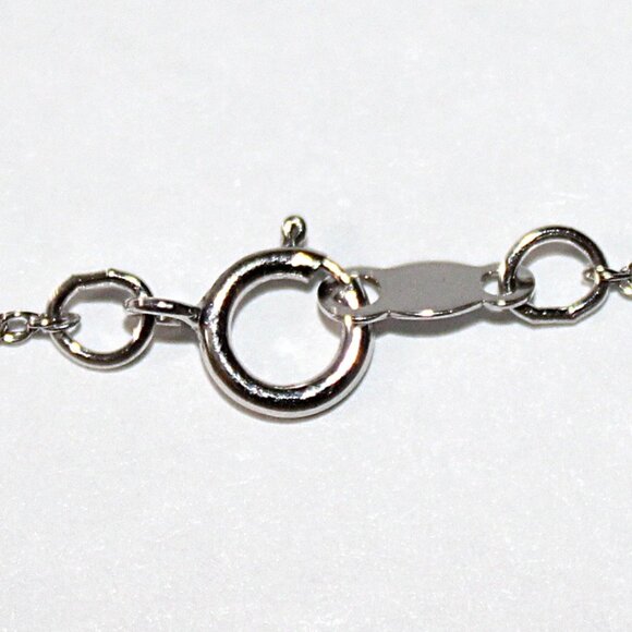 Sterling Silver Floating Abstract Necklace 18 Inches - Picture 5 of 7